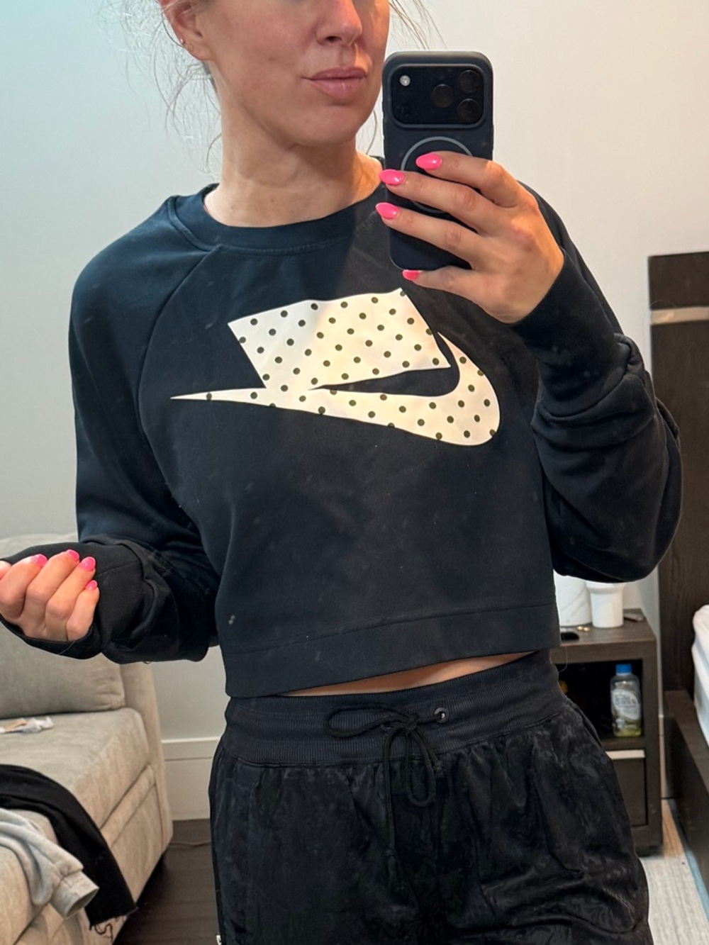 Nike Black Women's Track Joggers with Drawstring Waist